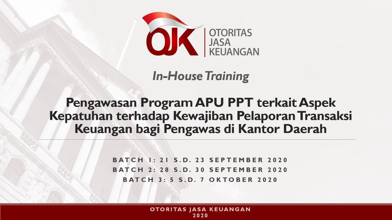 Pelaksanaan In-House Training Pengawasan Program APU PPT Terkait Aspek ...